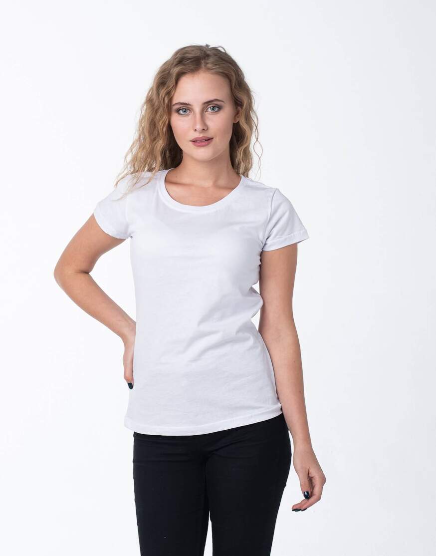 Белая женская футболка оптом