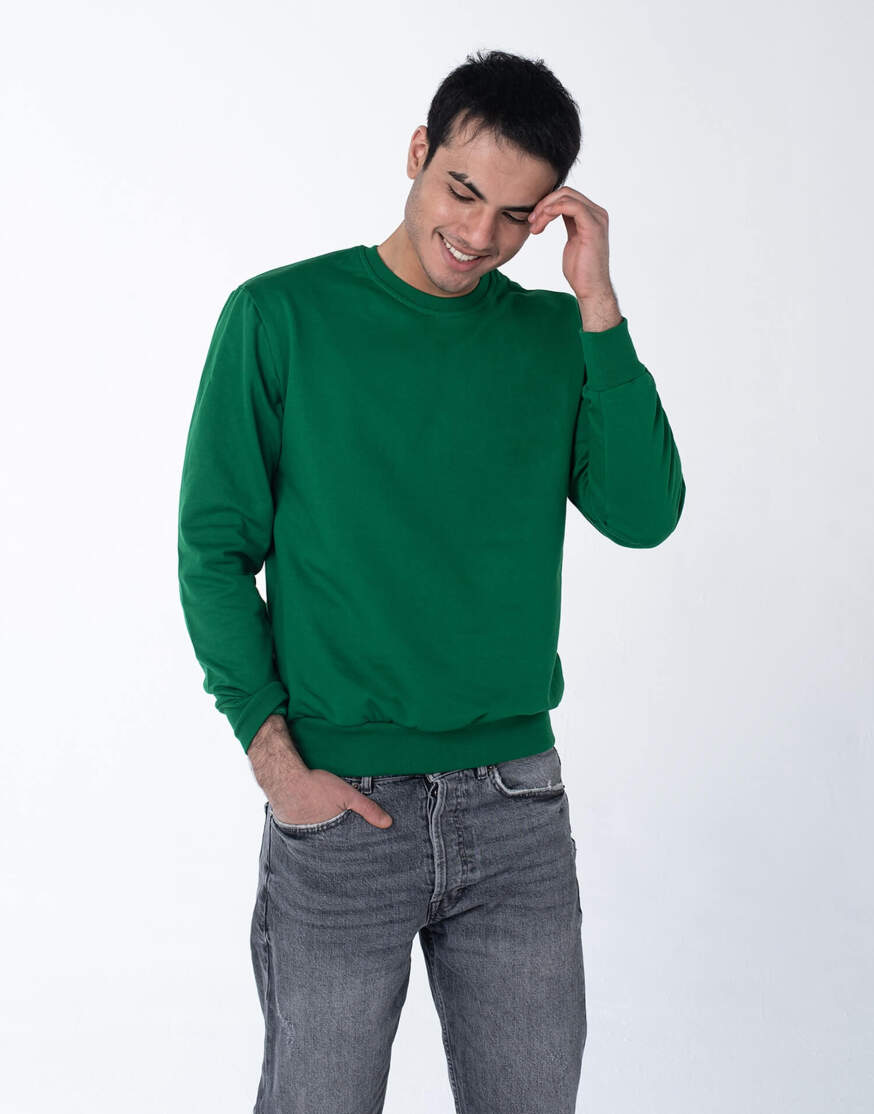 Зелёный свитшот мужской оптом